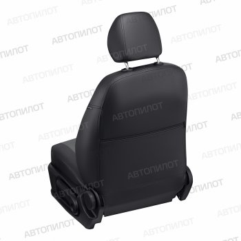 8 399 р. Чехлы сидений (экокожа/алькантара, 40/60) Автопилот Vortex Tingo рестайлинг (2012-2014) (черный/серый)  с доставкой в г. Белгород. Увеличить фотографию 4