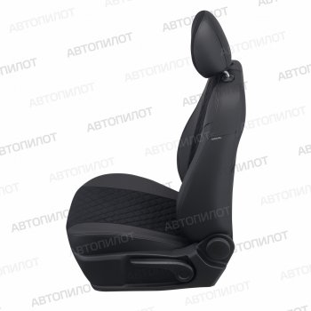 8 749 р. Чехлы сидений (экокожа/алькантара, 40/60) Автопилот Ромб Vortex Tingo рестайлинг (2012-2014) (черный)  с доставкой в г. Белгород. Увеличить фотографию 5