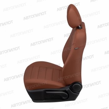 13 649 р. Чехлы сидений (экокожа/алькантара, 40/60) Автопилот Vortex Tingo рестайлинг (2012-2014) (коричневый)  с доставкой в г. Белгород. Увеличить фотографию 2