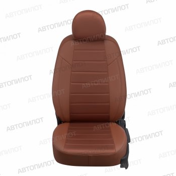 13 649 р. Чехлы сидений (экокожа/алькантара, 40/60) Автопилот Vortex Tingo рестайлинг (2012-2014) (коричневый)  с доставкой в г. Белгород. Увеличить фотографию 3
