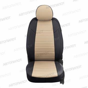 8 399 р. Чехлы сидений (экокожа) Автопилот Honda CR-V RM1,RM3,RM4 рестайлинг (2014-2018) (черный/бежевый)  с доставкой в г. Белгород. Увеличить фотографию 4