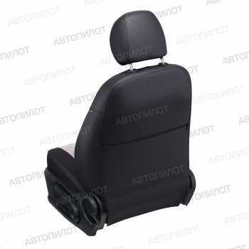 8 749 р. Чехлы сидений (экокожа) Автопилот Ромб Honda CR-V RM1,RM3,RM4 рестайлинг (2014-2018) (черный/белый)  с доставкой в г. Белгород. Увеличить фотографию 3