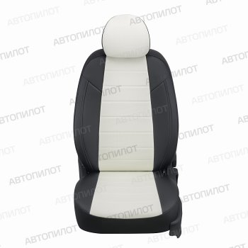 13 199 р. Чехлы сидений (экокожа, 8 мест) Автопилот Hyundai Starex/Grand Starex/H1 TQ дорестайлинг (2007-2013) (черный/белый)  с доставкой в г. Белгород. Увеличить фотографию 4