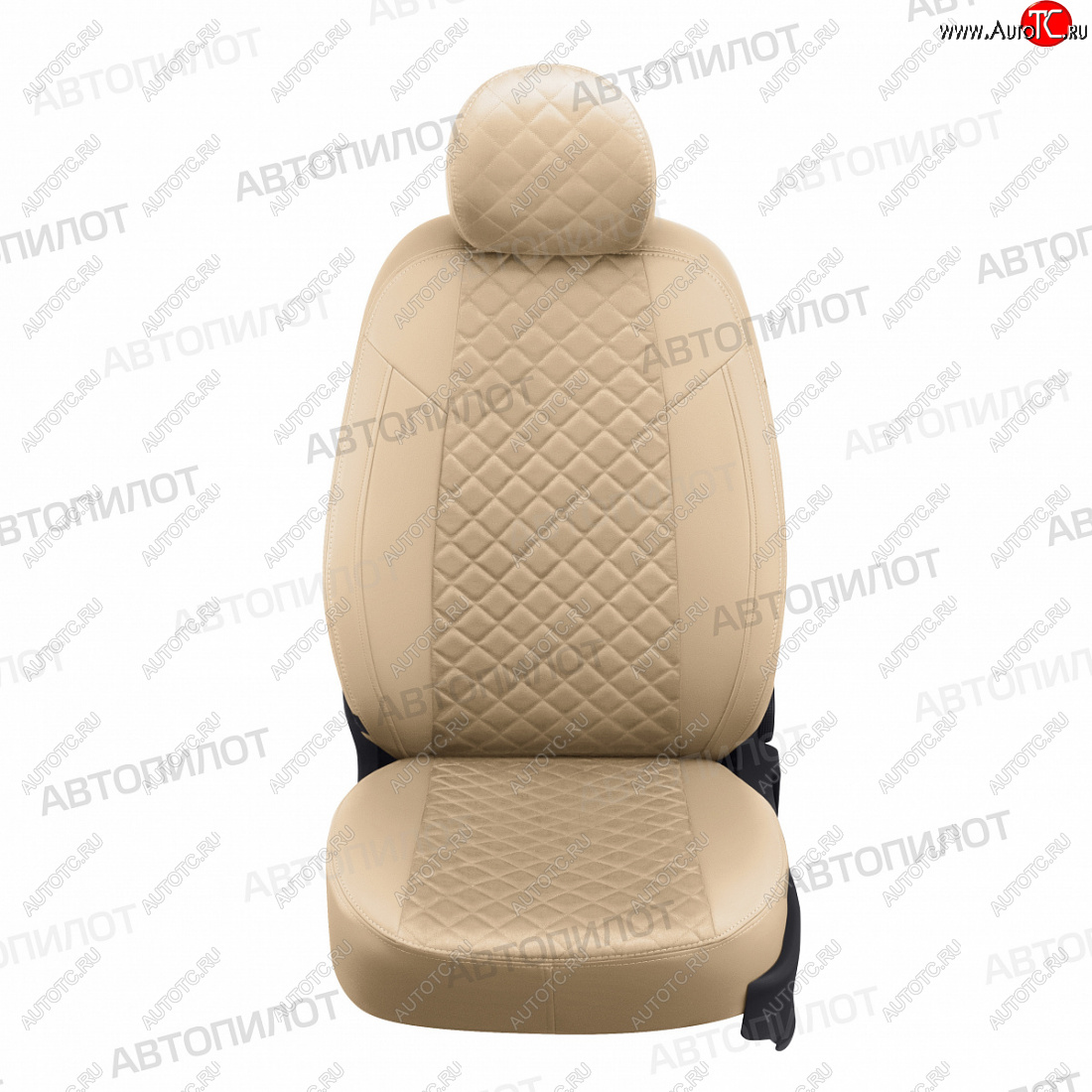 22 399 р. Чехлы сидений (экокожа/алькантара, 9 мест) Автопилот Ромб Hyundai Starex/H1 A1 рестайлинг (2004-2007) (бежевый)  с доставкой в г. Белгород