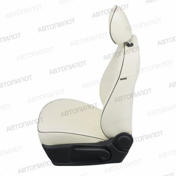 13 549 р. Чехлы сидений (экокожа, 9-12 мест) Автопилот Ромб Hyundai Starex/Grand Starex/H1 TQ рестайлинг (2014-2018) (белый)  с доставкой в г. Белгород. Увеличить фотографию 3