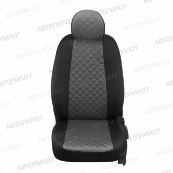 13 549 р. Чехлы сидений (экокожа/алькантара, 9-12 мест) Автопилот Ромб Hyundai Starex/Grand Starex/H1 TQ дорестайлинг (2007-2013) (черный/серый)  с доставкой в г. Белгород. Увеличить фотографию 4