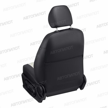 13 649 р. Чехлы сидений (экокожа, 3 спинки) Автопилот KIA Ceed 3 CD хэтчбэк (2018-2025) (черный/белый)  с доставкой в г. Белгород. Увеличить фотографию 3