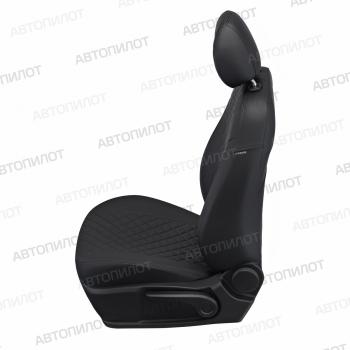 8 749 р. Чехлы на сиденья Ромб (раздел. 40/60 экокожа) Автопилот Peugeot 408 рестайлинг (2015-2022) (черный)  с доставкой в г. Белгород. Увеличить фотографию 5