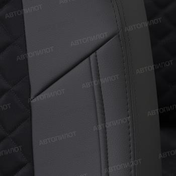 8 749 р. Чехлы на сиденья Алькантара ромб (раздел. 40/60 экокожа) Автопилот Peugeot 408 рестайлинг (2015-2022) (черный)  с доставкой в г. Белгород. Увеличить фотографию 6