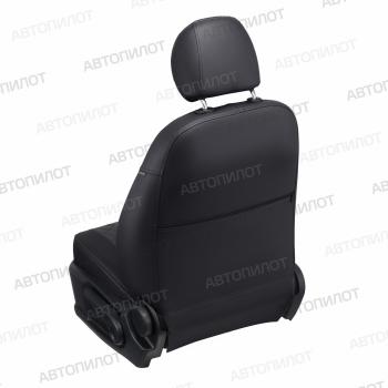 8 399 р. Чехлы на сиденья Экокожа (5 мест раздел. 40/60 экокожа) Автопилот CITROEN Berlingo B9 дорестайлинг (2008-2016) (черный/темно-серый)  с доставкой в г. Белгород. Увеличить фотографию 5