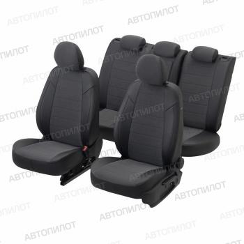 8 399 р. Чехлы на сиденья Велюр (5 мест раздел. 40/60 экокожа) Автопилот CITROEN Berlingo B9 дорестайлинг (2008-2016) (черный)  с доставкой в г. Белгород. Увеличить фотографию 5