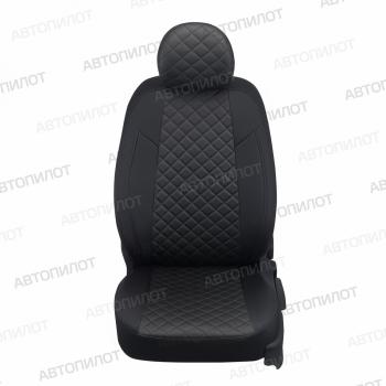 8 749 р. Чехлы на сиденья Ромб (5 мест раздел. 40/60 экокожа) Автопилот CITROEN Berlingo B9 дорестайлинг (2008-2016) (черный)  с доставкой в г. Белгород. Увеличить фотографию 3