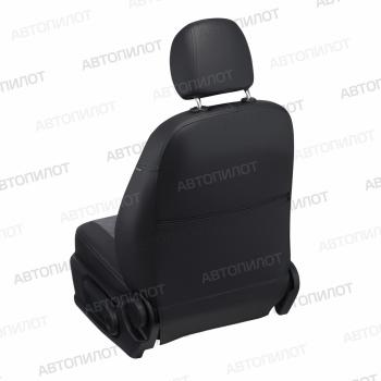 8 749 р. Чехлы на сиденья Алькантара ромб ( раздел. 40/60+ вырез под подлокот. экокожа) Автопилот Renault Megane универсал  дорестайлинг (2008-2013) (черный/серый)  с доставкой в г. Белгород. Увеличить фотографию 3
