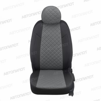 14 449 р. Чехлы на сиденья Ромб (к. Аmbition 40/60 экокожа) Автопилот Skoda Superb B6 (3T) лифтбэк дорестайлинг (2008-2013) (черный/серый)  с доставкой в г. Белгород. Увеличить фотографию 4