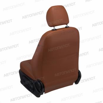 8 499 р. Чехлы на сиденья Алькантара ромб (раздел. 40/60 экокожа) Автопилот Toyota C-HR NGX10, ZGX10 дорестайлинг (2016-2019) (коричневый)  с доставкой в г. Белгород. Увеличить фотографию 4