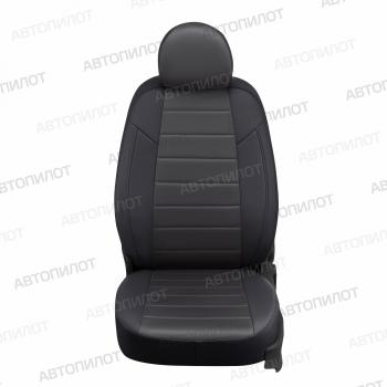 4 999 р. Чехлы на сиденья Алькантара (3 места экокожа) Автопилот ГАЗ ГАЗель Next A62,А65 автобус (2016-2025) (черный/темно-серый)  с доставкой в г. Белгород. Увеличить фотографию 3