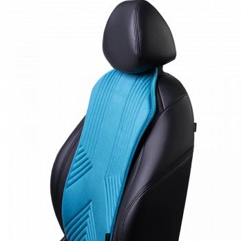2 579 р. Накидка на сиденье (1 место Афины) ЛЮКС ст ВАН ВЭЙ Lord Autofashion HOWO A7 (2007-2025) (бирюзовый, строчка темно-бирюзовая)  с доставкой в г. Белгород. Увеличить фотографию 6
