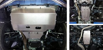 Защиты комплект (картер, кпп, задний дифференциал) ТСС Тюнинг Subaru Forester SJ рестайлинг (2016-2019) (алюминий 4 мм)