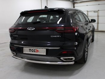 Защита задняя (нержавейка 60,3 мм), ТСС Тюнинг Chery Tiggo 8  1 T18 (2019-2023) рестайлинг