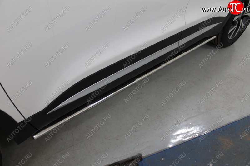 31 399 р. Пороги овальные с накладкой 75*42 мм ТСС Тюнинг Chery Tiggo 7 PRO (2019-2025) (серые)  с доставкой в г. Белгород