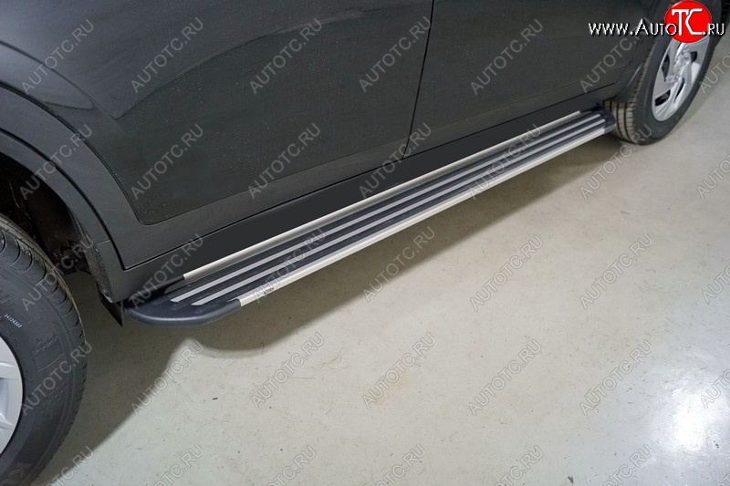 20 599 р. Пороги алюминиевые Slim Line ТСС Тюнинг Haval Dargo (2022-2025) (Silver)  с доставкой в г. Белгород