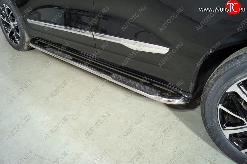 37 649 р. Пороги овальные гнутые с накладкой 75х42 мм Haval Jolion дорестайлинг (2020-2024) (серые)  с доставкой в г. Белгород
