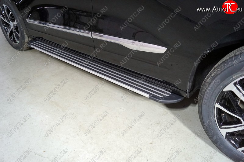 20 599 р. Пороги алюминиевые Slim Line ТСС Тюнинг Haval Jolion дорестайлинг (2020-2024) (Silver)  с доставкой в г. Белгород