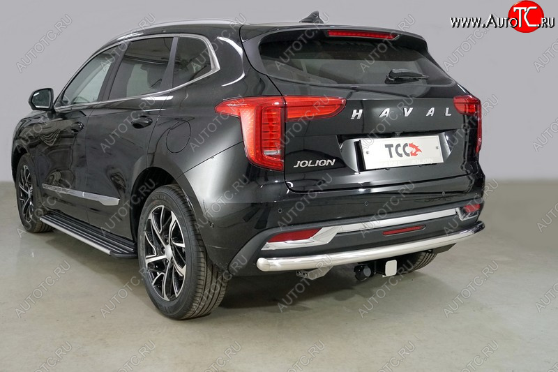 13 799 р. Защита задняя (нержавейка 60,3 мм) ТСС Тюнинг Haval Jolion дорестайлинг (2020-2024)  с доставкой в г. Белгород