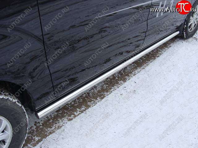 29 449 р. Защита порогов труба d60,3 мм ТСС Тюнинг Hyundai Starex/Grand Starex/H1 TQ рестайлинг (2014-2018) (серые)  с доставкой в г. Белгород