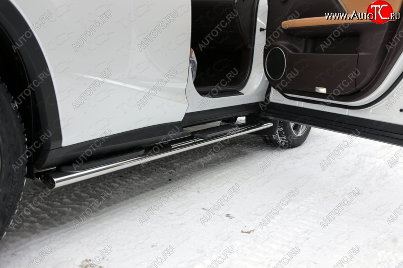 43 949 р. Пороги овальные с накладкой 120х60 мм кроме F-Sport ТСС Тюнинг Lexus RX300 XU10 дорестайлинг (1995-2001) (серые)  с доставкой в г. Белгород