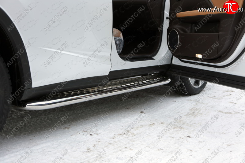 36 999 р. Пороги с площадкой 60,3 мм кроме F-Sport ТСС Тюнинг Lexus RX300 XU10 дорестайлинг (1995-2001) (серые)  с доставкой в г. Белгород