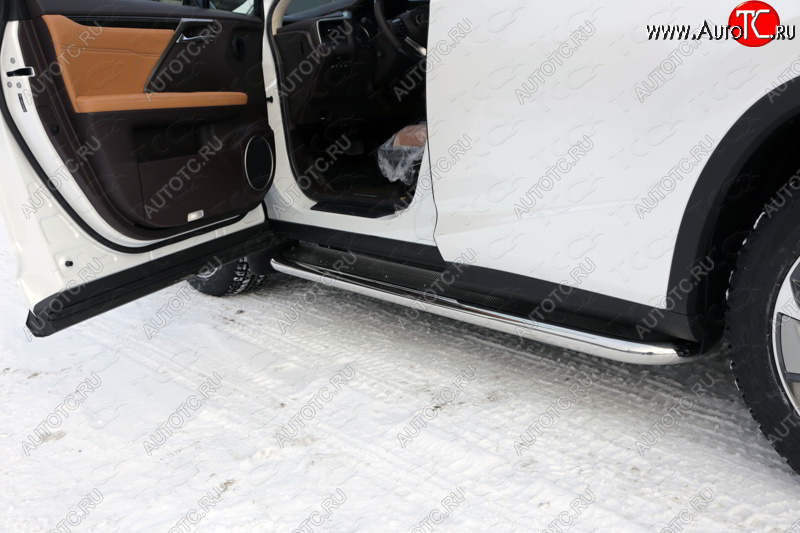 45 999 р. Пороги с площадкой 60,3 мм кроме F-Sport ТСС Тюнинг Lexus RX300 XU10 дорестайлинг (1995-2001) (нержавейка)  с доставкой в г. Белгород