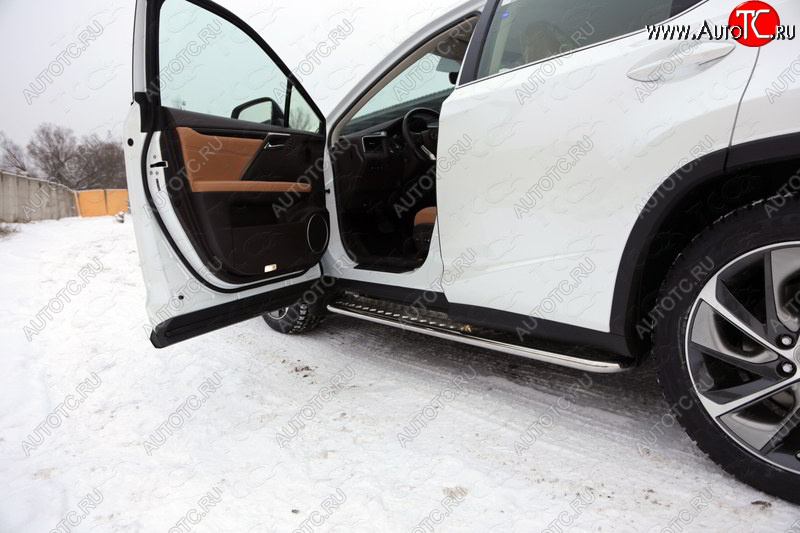 31 999 р. Пороги с площадкой 42,4 мм F-Sport ТСС Тюнинг Lexus RX300 XU10 дорестайлинг (1995-2001) (серые)  с доставкой в г. Белгород