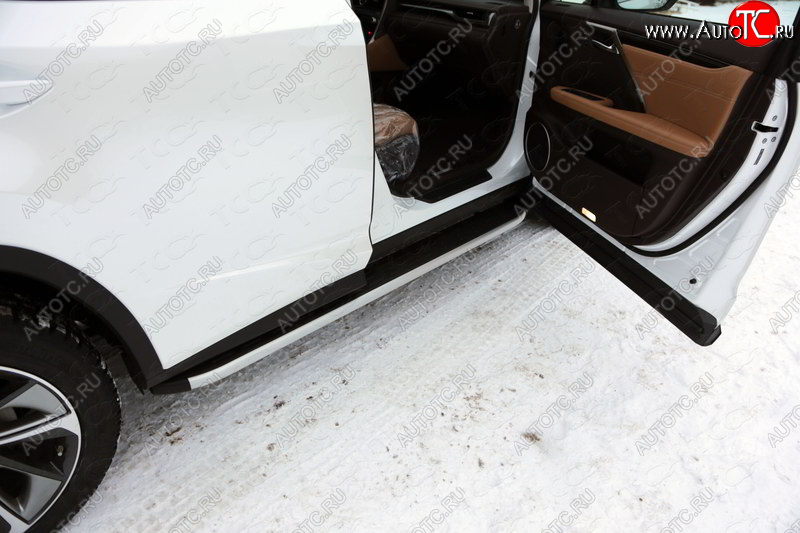 20 599 р. Пороги алюминиевые с пластиковой накладкой F-Sport ТСС Тюнинг Lexus RX300 XU10 дорестайлинг (1995-2001) (серые)  с доставкой в г. Белгород