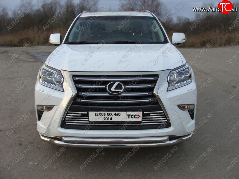 14 699 р. Декоративная вставка переднего бампера ТСС Тюнинг Lexus GX460 J150 1-ый рестайлинг (2013-2019) (d 16 мм)  с доставкой в г. Белгород