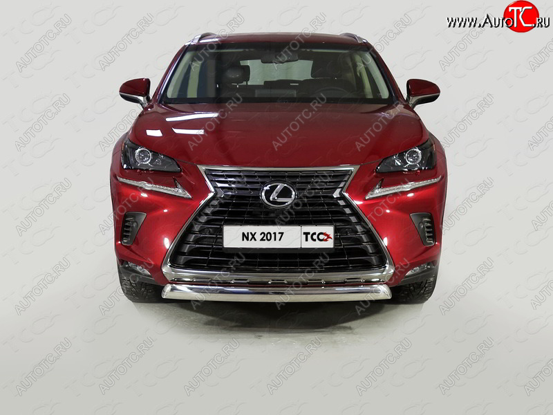 18 999 р. Защита переднего бампера нижняя овальная 75х42 мм ТСС Тюнинг Lexus NX200 Z10 рестайлинг (2017-2021) (нержавейка)  с доставкой в г. Белгород
