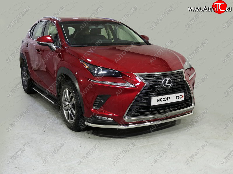 18 999 р. Защита переднего бампера нижняя d42,4 мм ТСС Тюнинг Lexus NX200 Z10 рестайлинг (2017-2021) (нержавейка)  с доставкой в г. Белгород