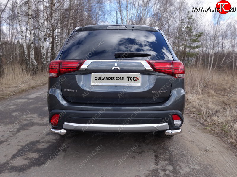 21 999 р. Защита заднего бампера (уголки, d60,3 мм) TCC Mitsubishi Outlander GF 2-ой рестайлинг (2015-2018)  с доставкой в г. Белгород