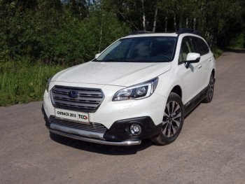 Защита переднего бампера нижняя d50,8 мм ТСС Тюнинг Subaru Outback BS/B15 дорестайлинг универсал (2014-2018) (нержавейка)