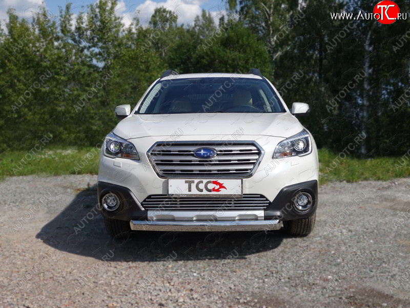 5 849 р. Декоративная вставка переднего бампера ТСС Тюнинг Subaru Outback BS/B15 дорестайлинг универсал (2014-2018) (d 12 мм)  с доставкой в г. Белгород