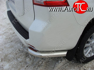 18 999 р. Защита задняя (уголки, нержавейка 76,1 мм) ТСС Тюнинг Toyota Land Cruiser Prado J150 дорестайлинг (2009-2013)  с доставкой в г. Белгород