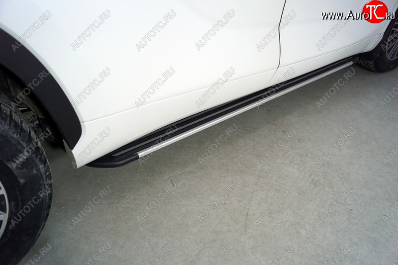 20 599 р. Пороги алюминиевые Slim Line ТСС Тюнинг Toyota Highlander XU70 (2020-2025) (Silver)  с доставкой в г. Белгород