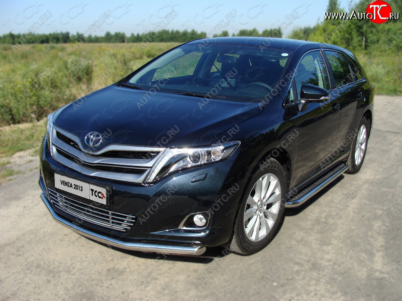18 999 р. Защита переднего бампера нижняя d60,3 мм ТСС Тюнинг Toyota Venza GV10 рестайлинг (2012-2016) (нержавейка)  с доставкой в г. Белгород