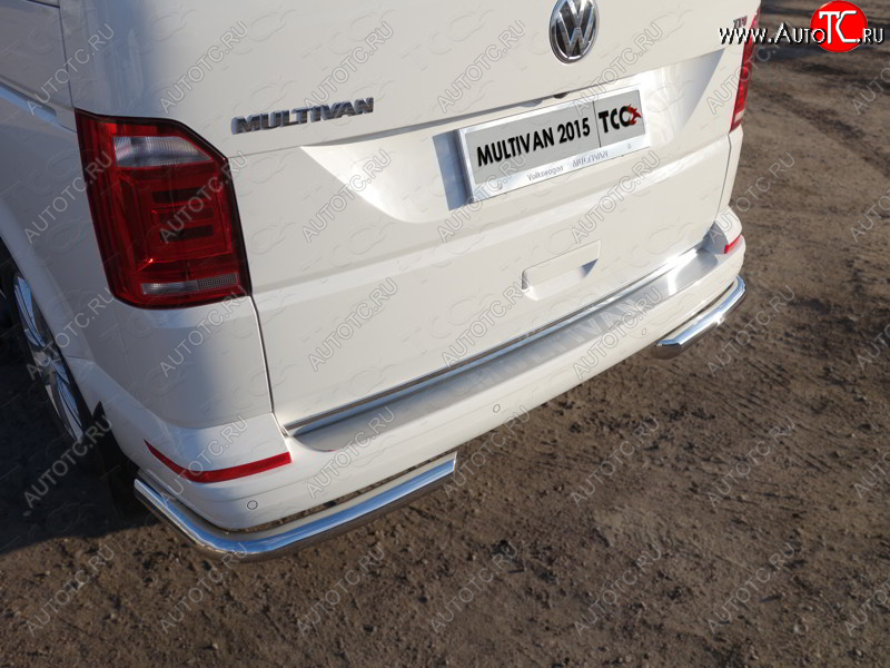21 999 р. Защита заднего бампера (уголки, d60,3 мм) TCC Volkswagen Multivan T6 дорестайлинг (2016-2019)  с доставкой в г. Белгород