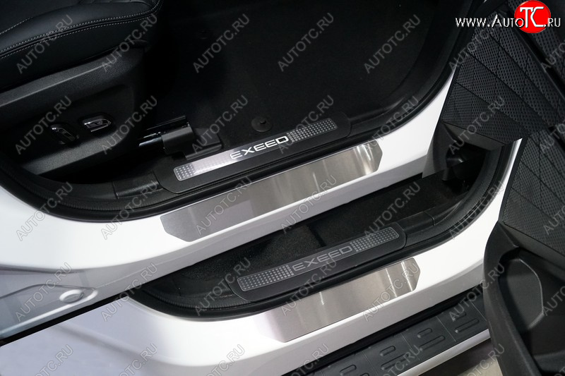 3 899 р. Накладки на пороги, ТСС Тюнинг EXEED TXL  дорестайлинг (2020-2021) (Лист шлифованный)  с доставкой в г. Белгород