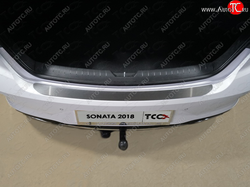 1 799 р. Накладка на задний бампер ТСС Тюнинг Hyundai Sonata DN8 (2019-2022) (Лист шлифованный)  с доставкой в г. Белгород