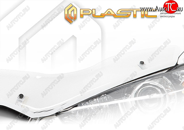 2 599 р. Дефлектор капота CA-Plastic Exclusive Mazda Demio 3 DE дорестайлинг (2007-2011) (шелкография белая)  с доставкой в г. Белгород
