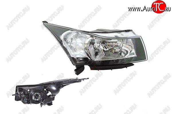 5 349 р. Правая фара (с механическим корректором) GAMMA Chevrolet Cruze J300 седан дорестайлинг (2009-2012)  с доставкой в г. Белгород