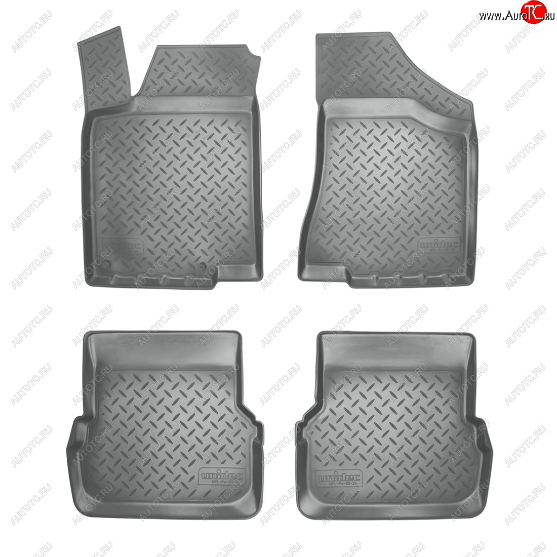2 799 р. Коврики салонные Norplast Volkswagen Passat B4 седан (1993-1996) (серый)  с доставкой в г. Белгород