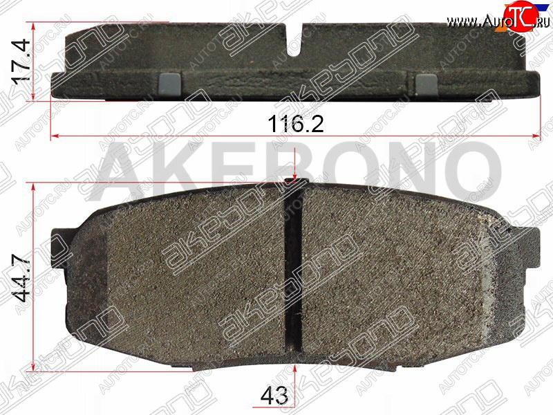 2 189 р. Колодки тормозные AKEBONO (задние) Toyota Sequoia XK60 дорестайлинг (2007-2017)  с доставкой в г. Белгород